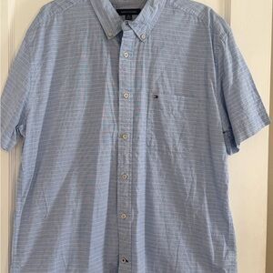 Tommy Hilfiger Light Blue Striped Casual Shirt